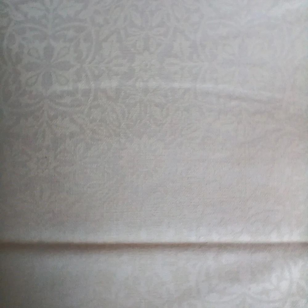Vintage Flowers And Vines White on White Unbranded Cotton 1.5 Yards Orig Receipt